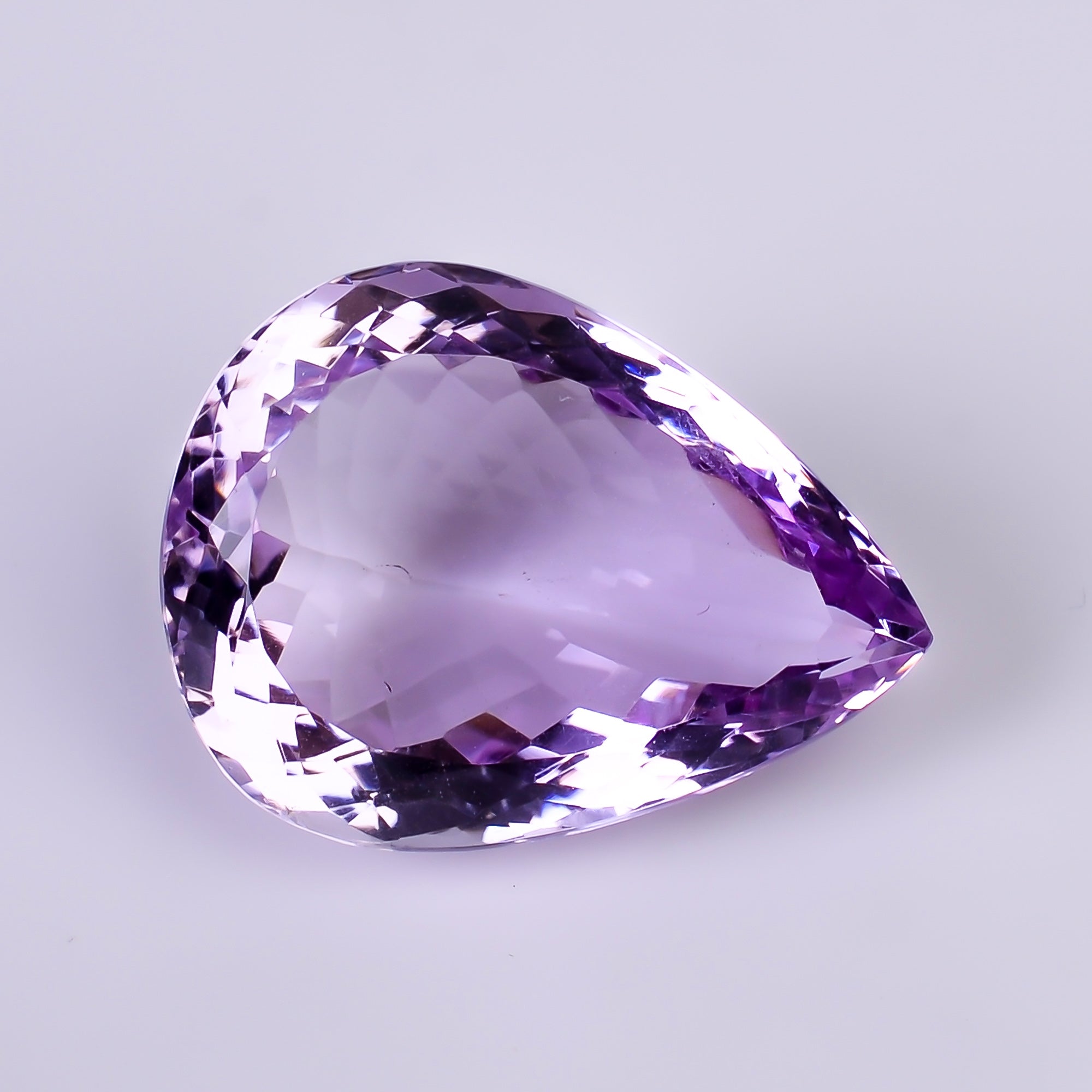 natural amethyst pear shape facit cut stone loose gemstone